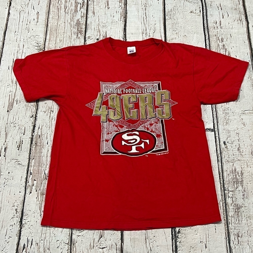 Vintage 90s San Francisco 49ers NFL Football Logo 7 Sports Tee Tshirt